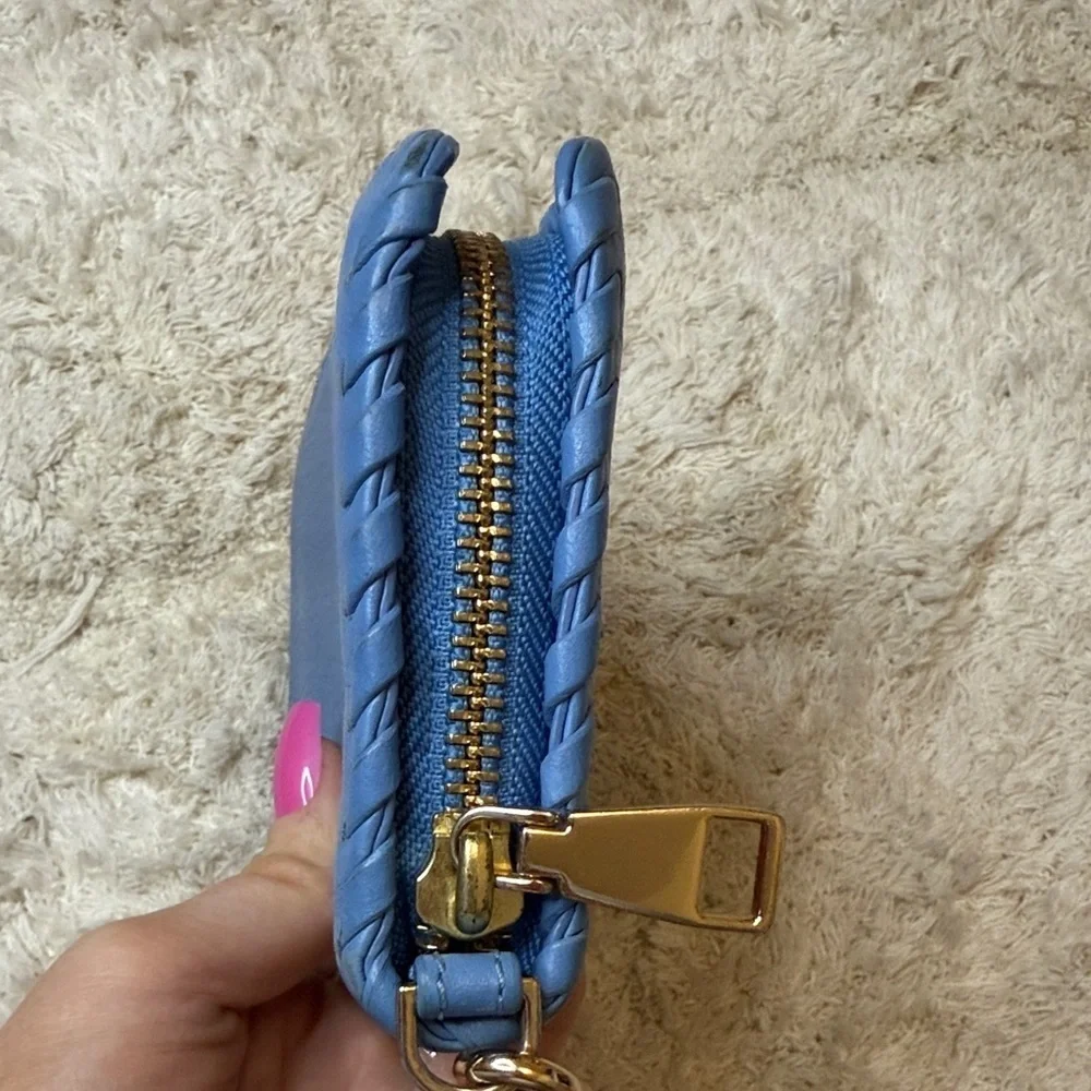 Tory Burch Vibrant Blue Marion Smartphone Leather Wristlet